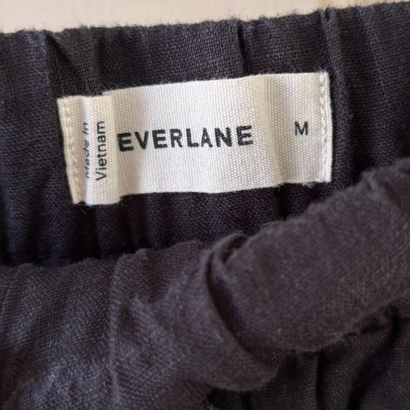 Everlane black linen pull-on barrel pants - Picture 6 of 6